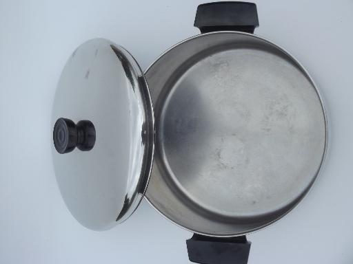 photo of 6 qt Revere Ware stockpot, vintage copper bottom Revereware pot w/ lid #3
