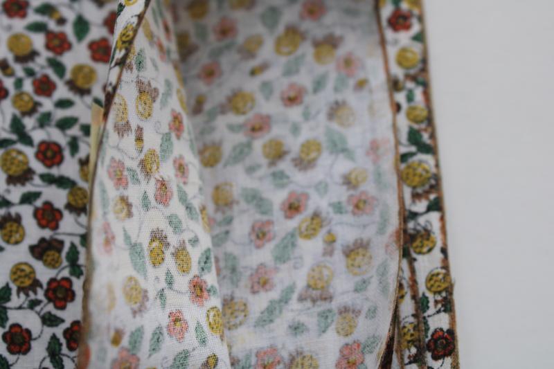 photo of 60s 70s vintage Penneys label Belgian cotton fabric tiny print in fall colors #4