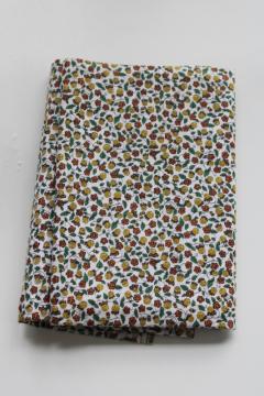 catalog photo of 60s 70s vintage Penneys label Belgian cotton fabric tiny print in fall colors