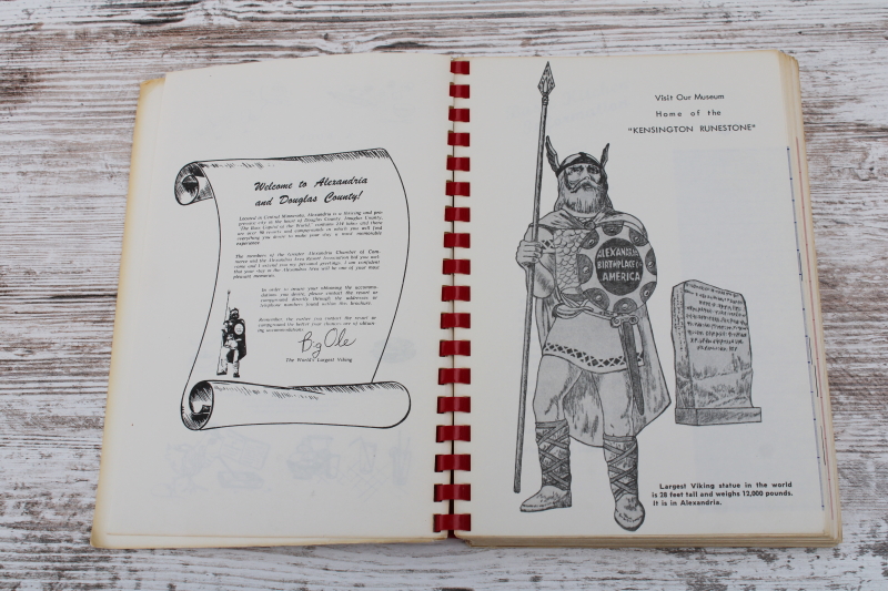 photo of 60s 70s vintage community cookbook, Alexandria MN campgrounds German & Scandinavian favorite recipes  #3