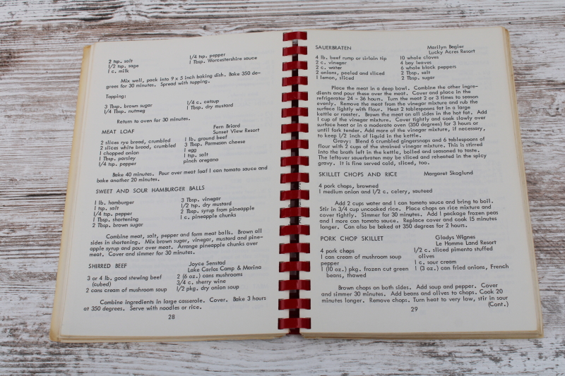 photo of 60s 70s vintage community cookbook, Alexandria MN campgrounds German & Scandinavian favorite recipes  #4