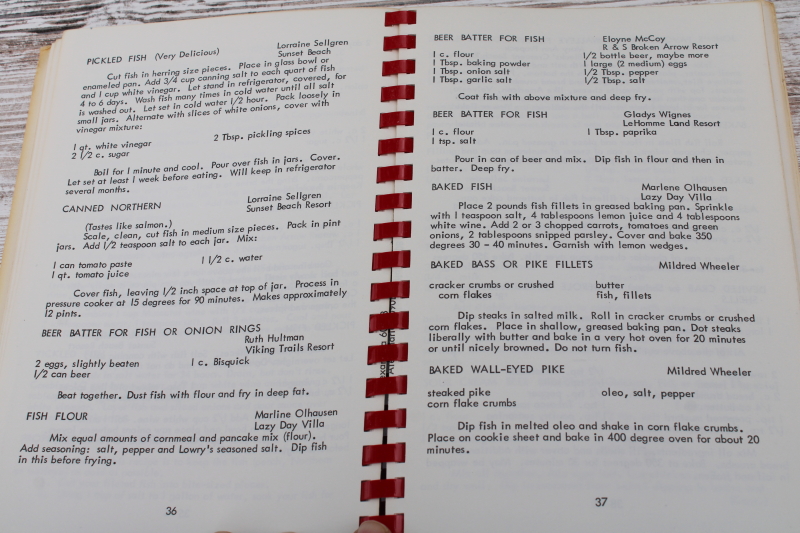 photo of 60s 70s vintage community cookbook, Alexandria MN campgrounds German & Scandinavian favorite recipes  #5