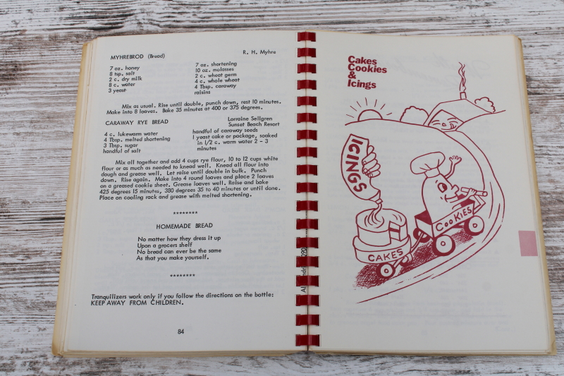 photo of 60s 70s vintage community cookbook, Alexandria MN campgrounds German & Scandinavian favorite recipes  #7