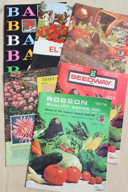 photo of 60s 70s vintage garden seed catalogs, old vegetable and flower seed varieties w/ photos #1