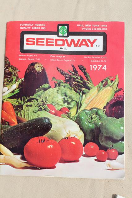 photo of 60s 70s vintage garden seed catalogs, old vegetable and flower seed varieties w/ photos #2