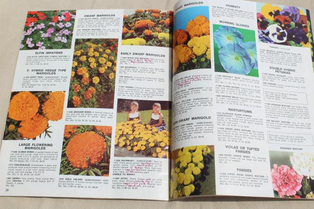 photo of 60s 70s vintage garden seed catalogs, old vegetable and flower seed varieties w/ photos #3