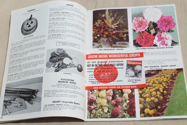 photo of 60s 70s vintage garden seed catalogs, old vegetable and flower seed varieties w/ photos #11