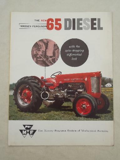 photo of 60s Massey-Ferguson 65 diesel tractor advertising leaflet, specs & photos #1