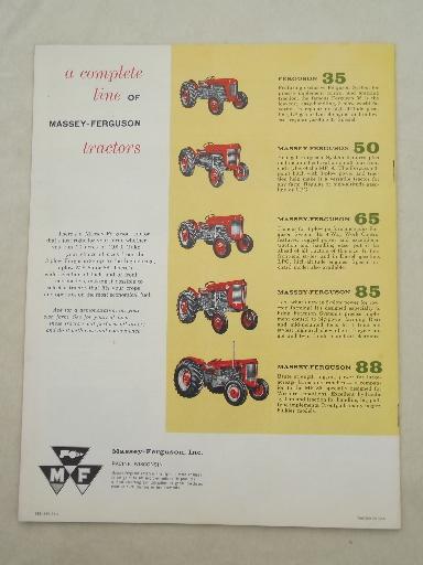 photo of 60s Massey-Ferguson 65 diesel tractor advertising leaflet, specs & photos #4