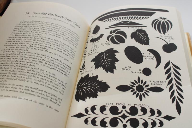 photo of 60s book of traditional antique designs for painted tole trays, Hitchcock chairs #7