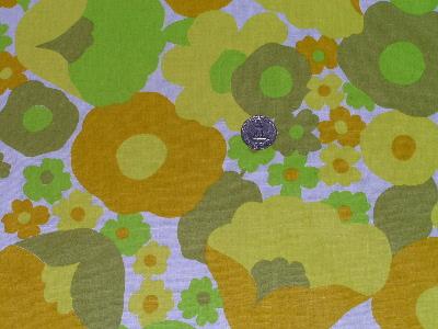 photo of 60's flower power vintage fabric #1