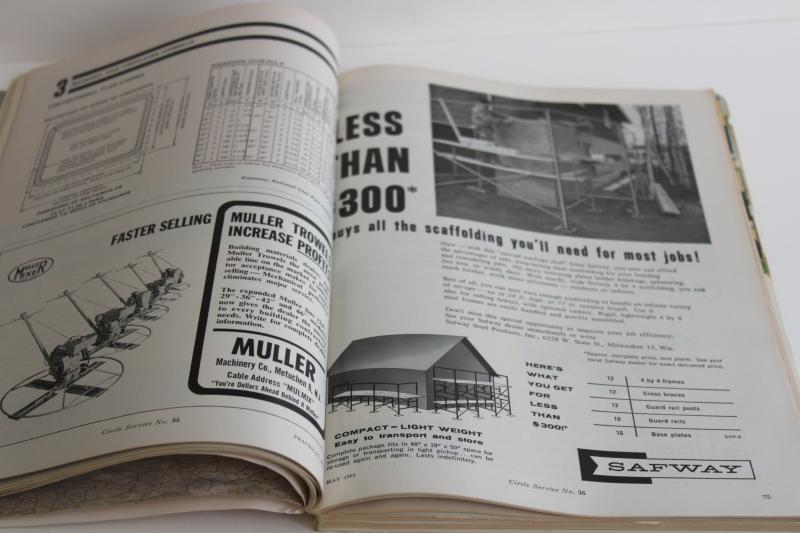 photo of 60s mod vintage Practical Builder home construction product data specs w/ ads, 1963 #4