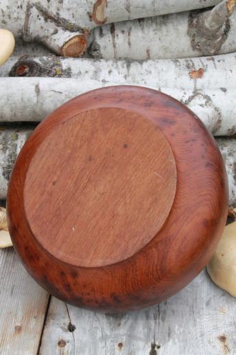 photo of 60s vintage Danish modern teak wood salad bowl, Laurids Lonborg Denmark #3