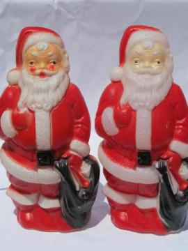 catalog photo of 60s vintage Empire plastic light-up Santa yard / window ornaments