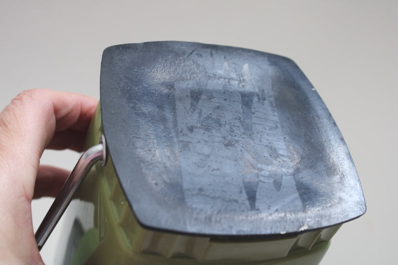 photo of 60s vintage avocado green Swing A Way hand crank ice crusher w/ suction base  #9