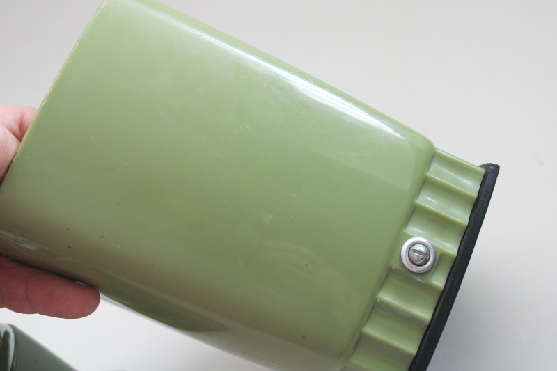 photo of 60s vintage avocado green Swing A Way hand crank ice crusher w/ suction base  #11