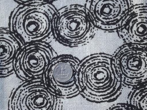 photo of 60s vintage home decor fabric lot, retro flowers mod print cotton decorator fabrics #5