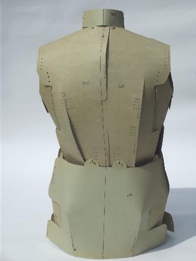 photo of 60s vintage paper dress form, Perfect Fit Adjust-O-Matic mannequin torso #12