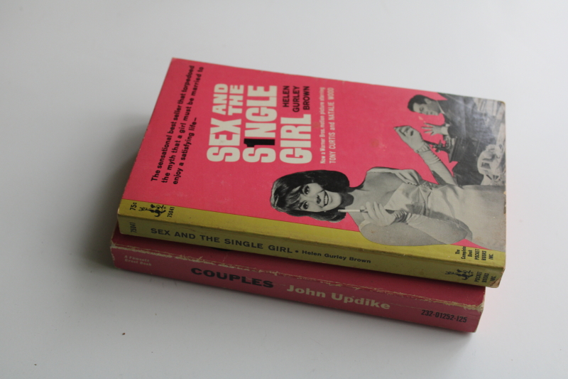 photo of 60s vintage paperbacks Couples John Updike, Sex & The Single Girl Helen Gurley Brown  #5