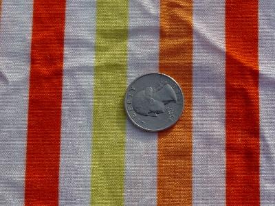 photo of 60's wide stripes cotton fabric #1