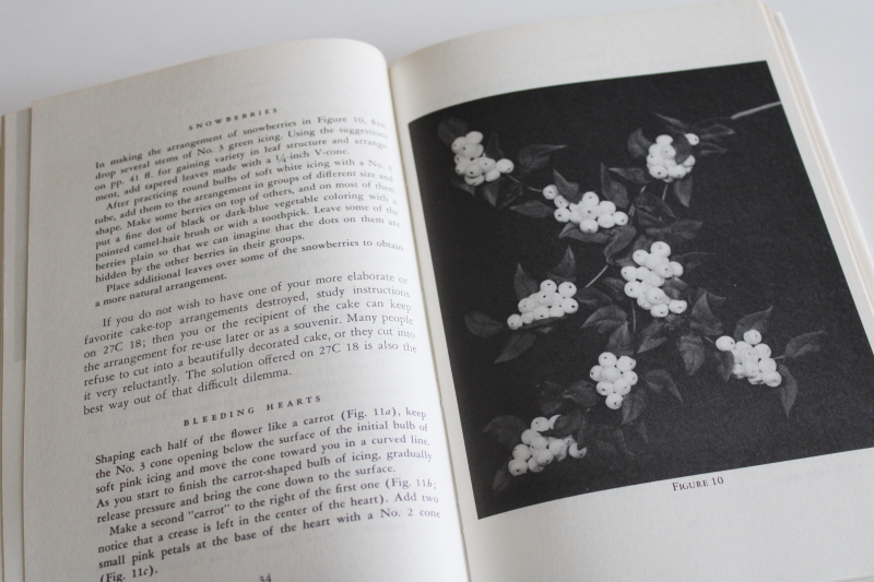 photo of 65 Buttercream Flowers vintage cake decorating book, illustrated instructions unusual florals  #4