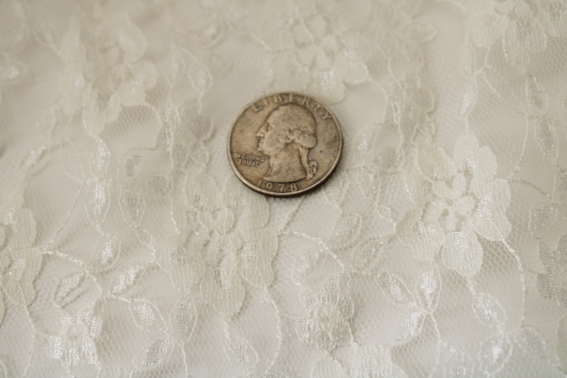 photo of 7 1/2 yards ivory lace fabric, lace yardage for curtains, tablecloth, home decor sewing  #3