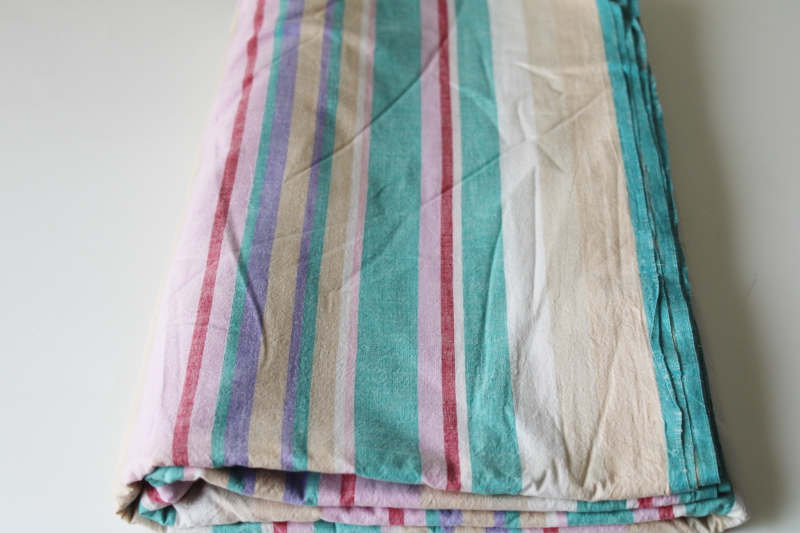 photo of 7 yds India cotton madras plaid 1980s 90s vintage fabric, light soft tropics weight shirting #1