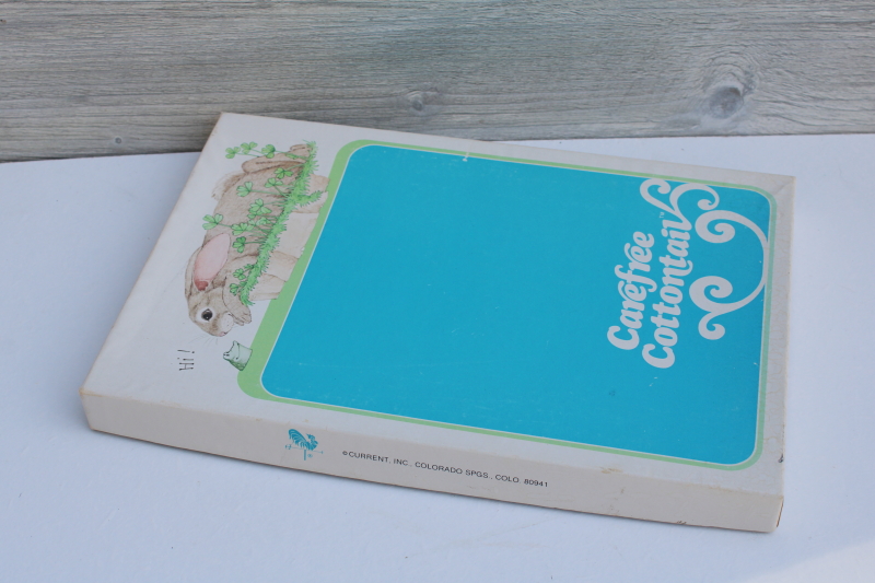 photo of 70s 80s vintage Current stationery fold over cards & letter paper Cottontail bunny #6