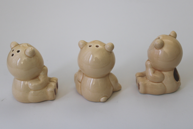 photo of 70s 80s vintage Josef Originals teddy bears S&P shakers toothpick holder #5