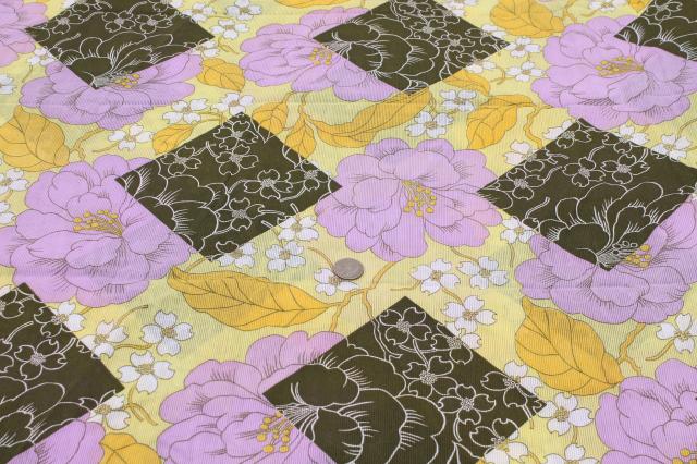 photo of 70s 80s vintage fabric, Marcus Bros print cotton lawn, fine soft semi sheer cotton fabric #2
