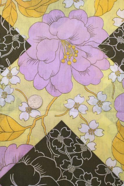 photo of 70s 80s vintage fabric, Marcus Bros print cotton lawn, fine soft semi sheer cotton fabric #3