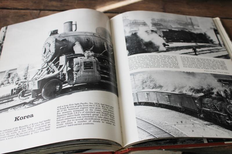 photo of 70s book last steam locomotives, Iron Rooster vintage trains photos around the world #5
