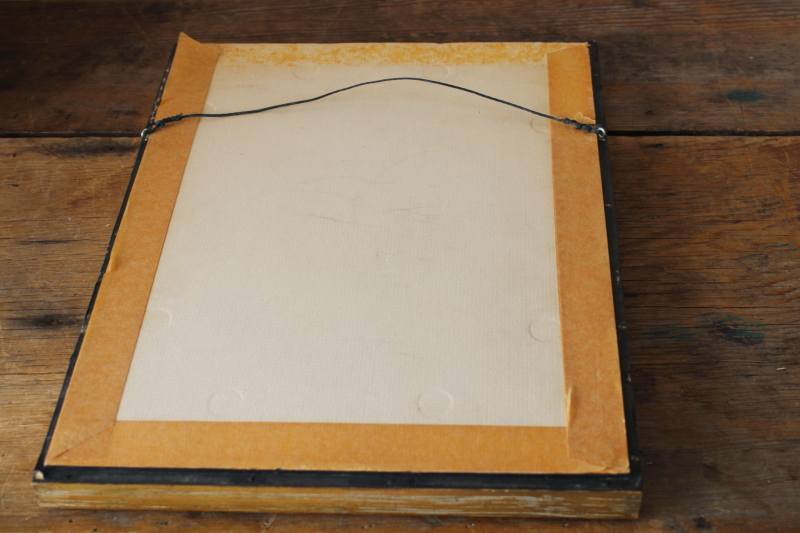 photo of 70s vintage 3D paper cutting art, framed roses botanical print, deep shadowbox frame  #5