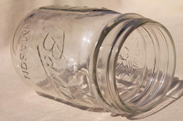 photo of 70s vintage Ball Mason flower series glass canning jar, Black Eyed Susan #5