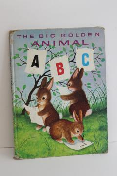 70s vintage Big Golden Book Animal ABC, Garth Williams picture book