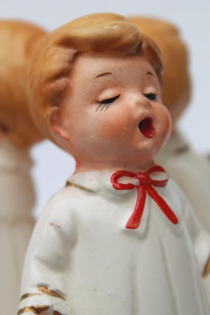 photo of 70s vintage Christmas music box, boy angels choirboys plays O Come All Ye Faithful #8