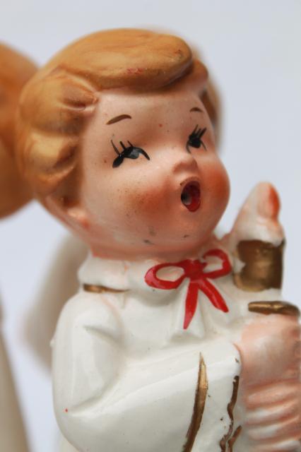 photo of 70s vintage Christmas music box, boy angels choirboys plays O Come All Ye Faithful #9