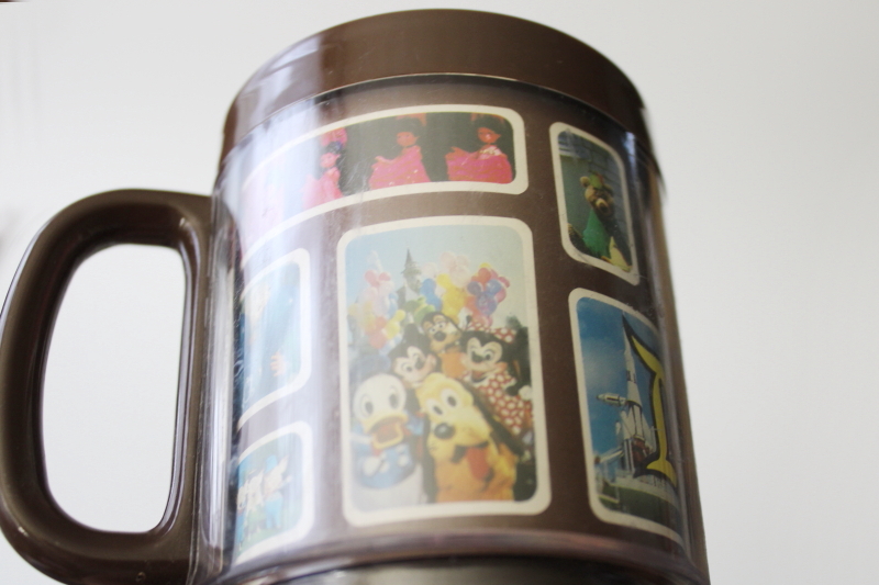 photo of 70s vintage Disneyland photos print Thermo-Serv insulated plastic mugs coffee cups #6