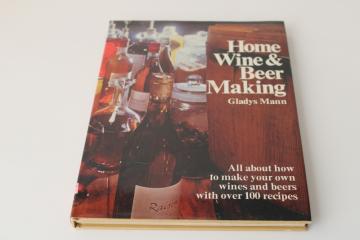 catalog photo of 70s vintage Home Wine & Beer Making cookbook, witchy weird wildcraft wines, homebrew brewing 