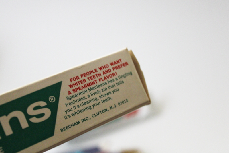 photo of 70s vintage Macleans toothpaste metal tubes in original boxes Beecham advertising #4