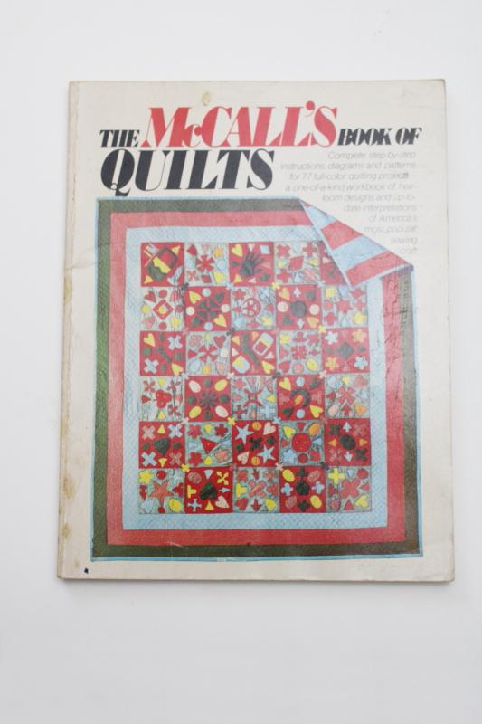 photo of 70s vintage McCall's Book of Quilts quilting patterns, traditional & mod designs #1