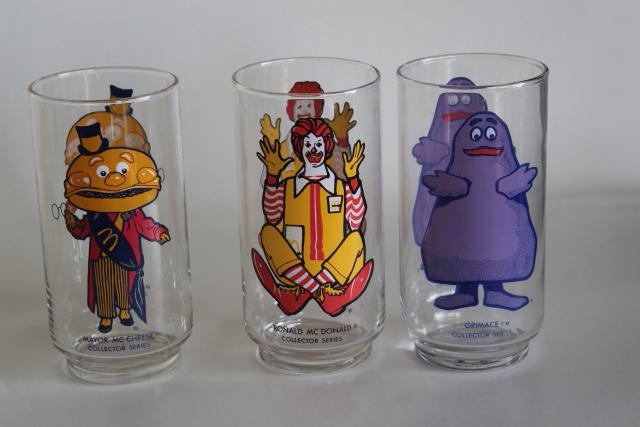 photo of 70s vintage McDonald's glasses, Ronald McDonald & friends characters #1