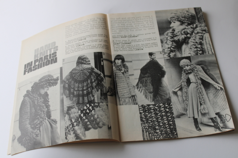 photo of 70s vintage Mon Tricot magazine, knitting & crochet French chic fashion & home accessories  #2