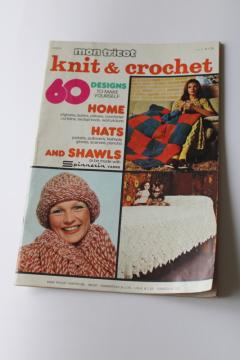 catalog photo of 70s vintage Mon Tricot magazine, knitting & crochet French chic fashion & home accessories 