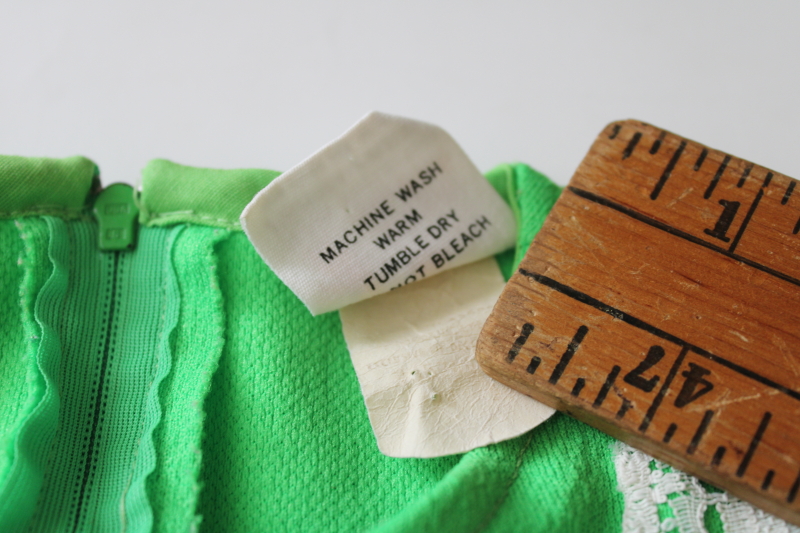 photo of 70s vintage Sears Winnie the Pooh dress little girls size 6 embroidered pinafore style  #3