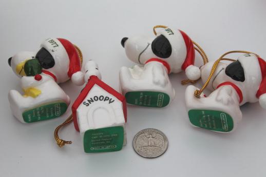 photo of 70s vintage Snoopy / Peanuts Christmas ornaments set in original boxes dated 1977 #3