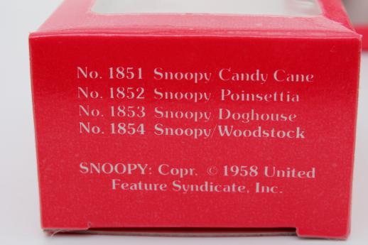 photo of 70s vintage Snoopy / Peanuts Christmas ornaments set in original boxes dated 1977 #5