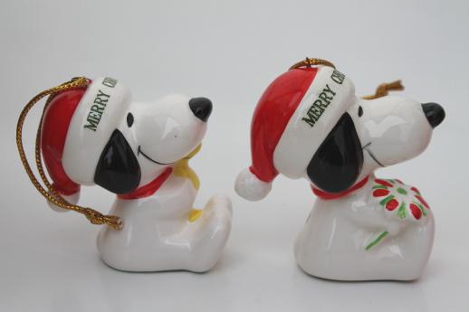 photo of 70s vintage Snoopy / Peanuts Christmas ornaments set in original boxes dated 1977 #11