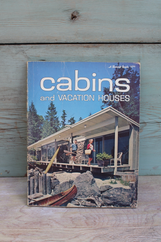 photo of 70s vintage Sunset Cabins & Vacation Houses, retro tiny house, A-frame design plans #1