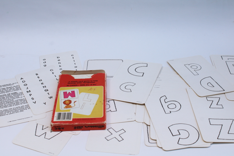 photo of 70s vintage The Scribbler flashcards alphabet letters matching game See & Know ABCs #3